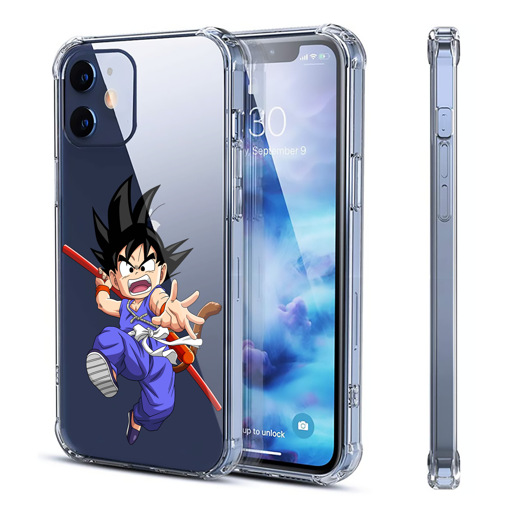 （画像用） ドラゴンボール 孫悟空（そん ごくう）Son Goku カカロット DRAGON BALL Kakarotto 【iPhone 12シリーズ対応】透明スマホケース（クリアソフトケース）